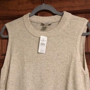 New Loft 100% cotton sleeveless sweater